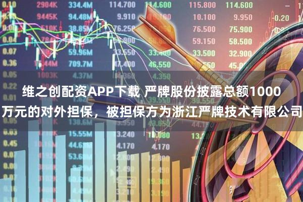 维之创配资APP下载 严牌股份披露总额1000万元的对外担保，被担保方为浙江严牌技术有限公司