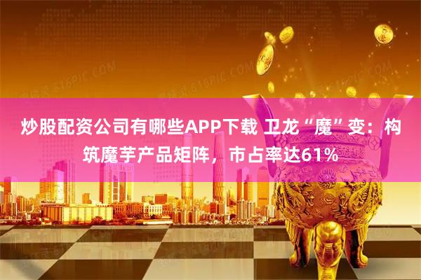 炒股配资公司有哪些APP下载 卫龙“魔”变：构筑魔芋产品矩阵，市占率达61%